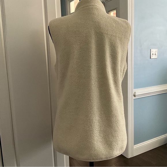 NWOT Talbots Teddy Medium Teddy Sherpa Vest Off-White VEST - Picture 5 of 5